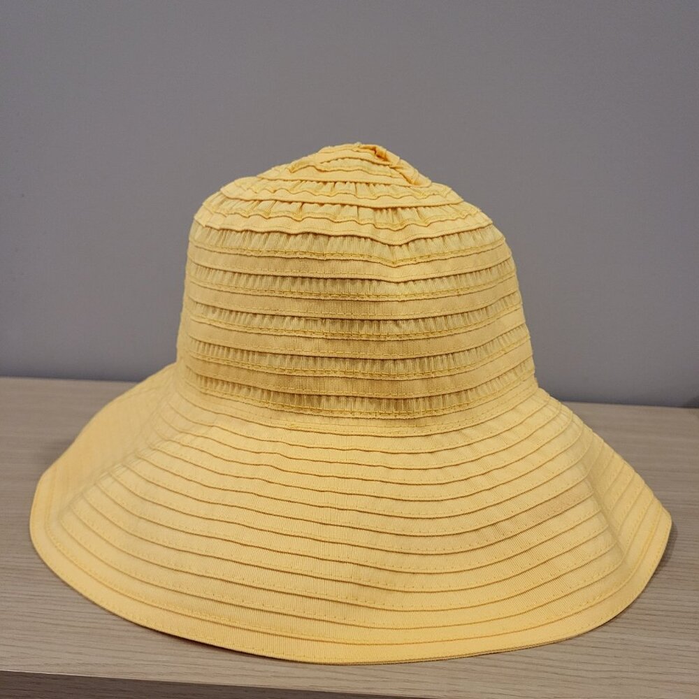Betmar New York Hat Yellow  Brim Boho Bucket‎ Hat Garden Beach Vacation Resort